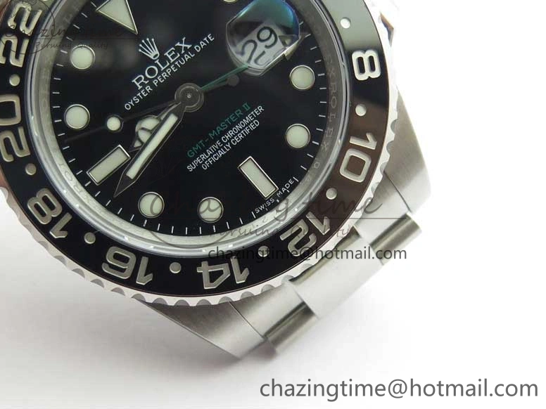 Master Black GMT A3186 Black Best II 116710LN Steel SS on Edition Bracelet 316L ROF Ceramic Dial 0422